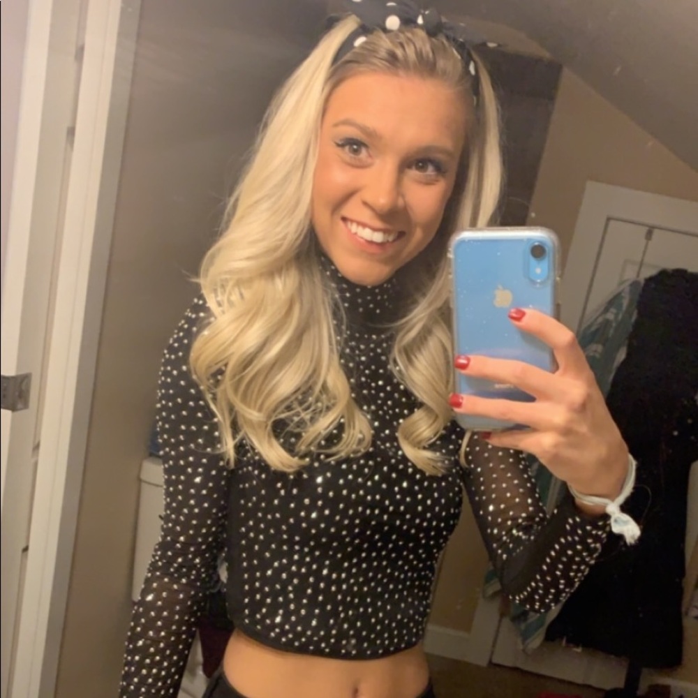 Rhinestone crop top